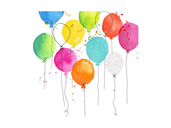 Servietten Braun&Company Lunch A.L.C. Balloon Party 