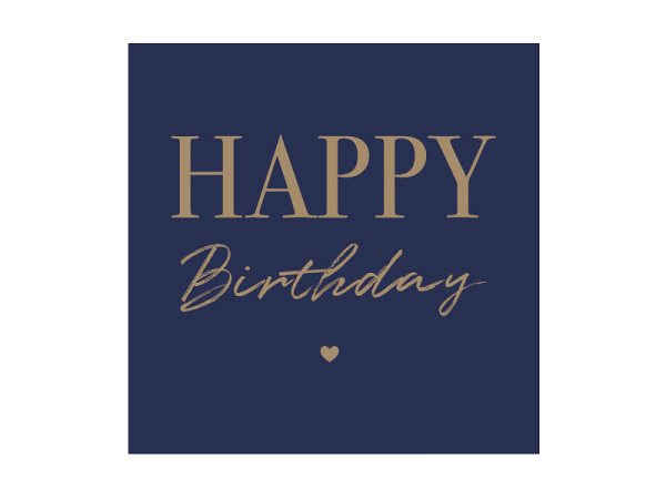 Servietten Braun&Company Cocktail Graphic Birthday deep ocean 