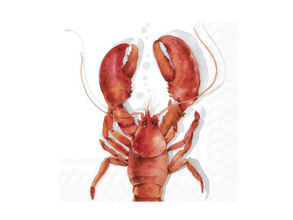 Servietten Ihr Cocktail Lobster Coral 20Stk. 