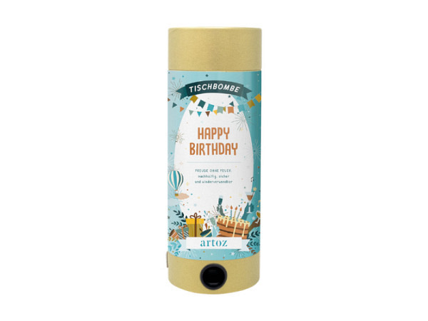 Tischbombe Artoz Happy Birthday 29,7cm
