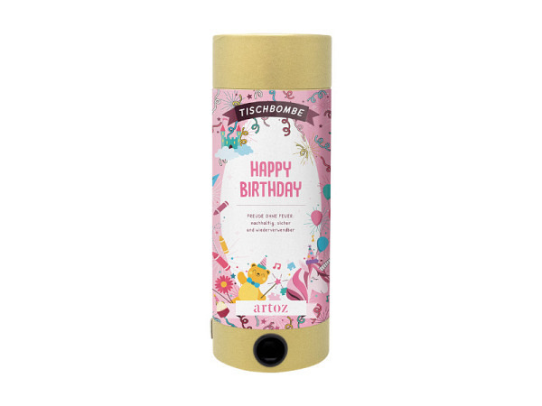 Tischbombe Artoz Happy Birthday Girl 29,7cm