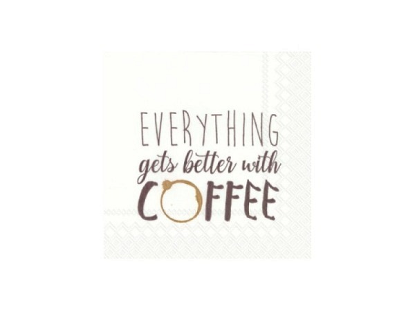 Servietten Ihr Cocktail Better with Coffee 20Stk. 25x25cm, 3lagig