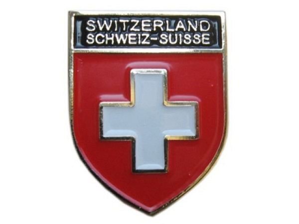 Pin Schweiz Banner Anstecker aus Metall