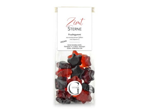 Bonbon Genial Geniessen Zimtsterne Fruchtgummis Vegan 75g