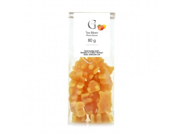 Tee Genial Geniessen Teebären Pfirsich Zitrone mit fruchtig aromatischem Pfirsich Zitronen Geschmack