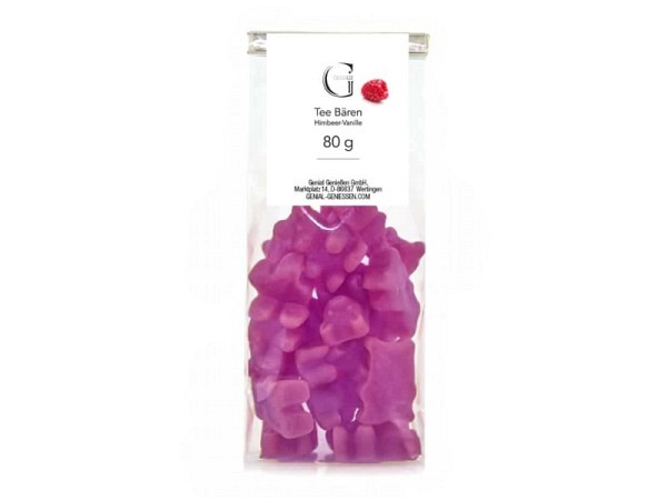Tee Genial Geniessen Teebären Himbeer Vanille mit fruchtig aromatischem Himbeer Vanille Geschmack