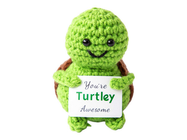 Stofftier I Am Creative gehäkeltes Mini-Plüschtier positive potato Turtle
