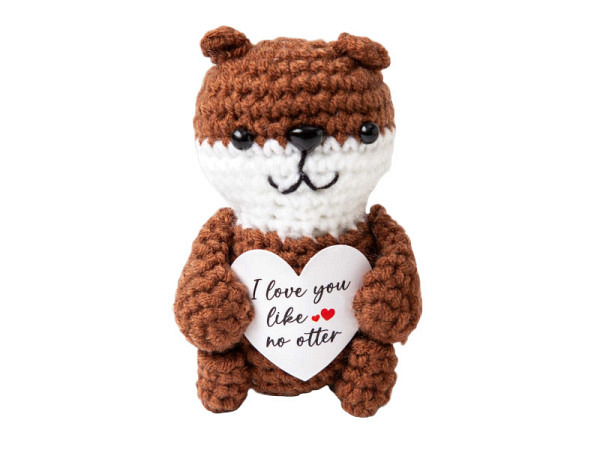 Stofftier I Am Creative gehäkeltes Mini-Plüschtier positive potato Otter
