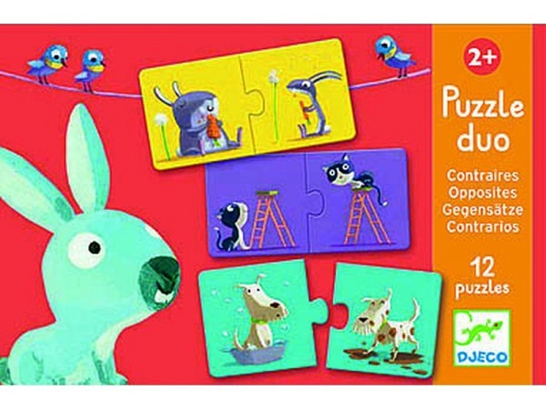 Puzzle Djeco Duo Puzzle Gegensätze 7x15cm