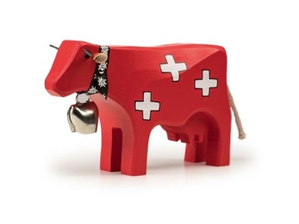 Deko Kuh 1 Schweiz, 10x6x3cm