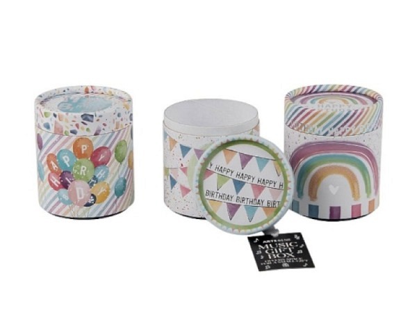 Musikbox Artebene Birthday rund 7,5x8,5cm 
