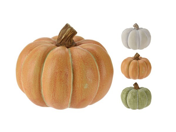 Deko Kürbis aus Polyresin 20x20x15cm