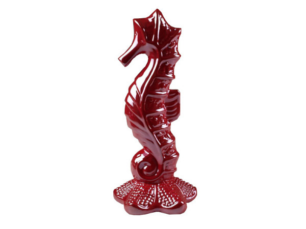 Deko Seepferd rot 12x26cm