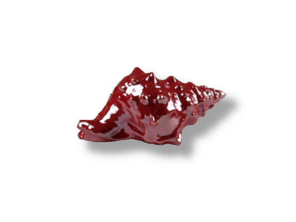 Deko Muschel rot 13x7cm