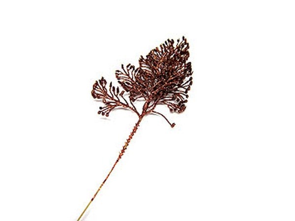 Deko Glitzerfarn 25cm kupfer 