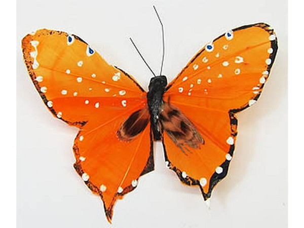 Deko Schmetterling 70mm orange 
