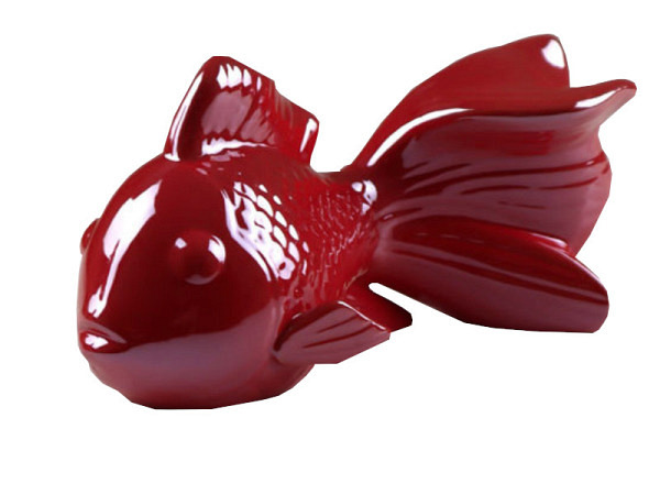 Deko Fisch rot 13x7cm