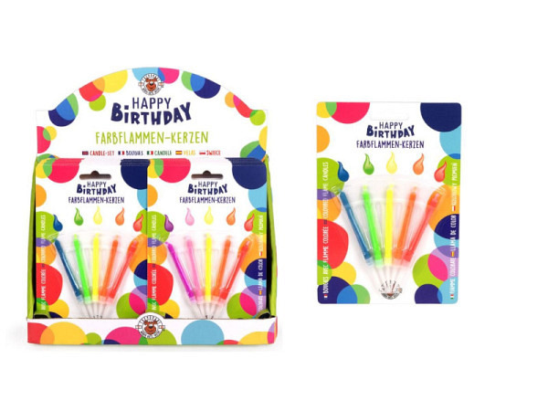 Kerzen Trendhaus Farbflammen-Kerzen assortiert