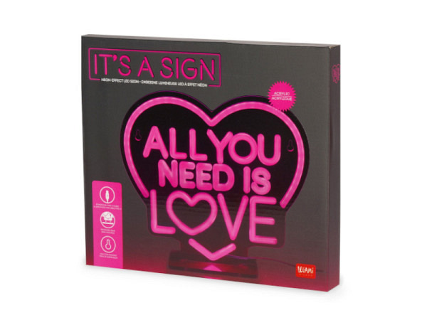 Lampe Legami LED-Leuchtschrift All You Need Is Love