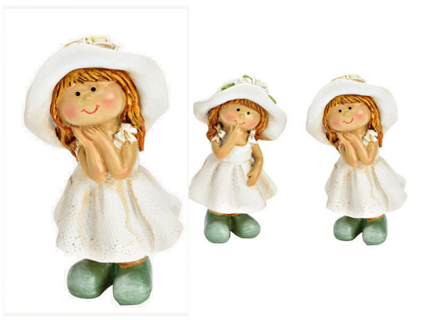 Deko Mädchen aus Poly assortiert 4x8x4cm