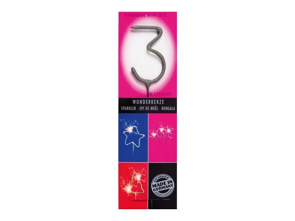 Kerzen Wondercandle Wunderkerze Zahl 3