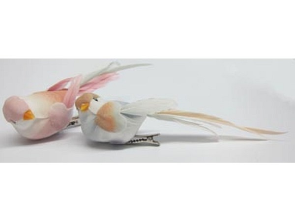 Deko Clipvogel 8/16cm Pastell
