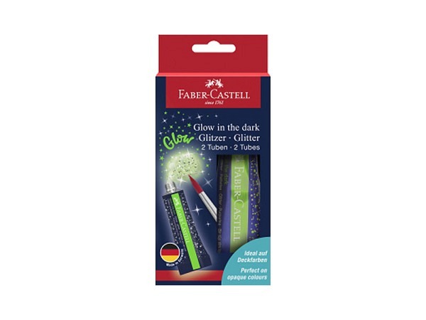 Glitter Faber-Castell Glow in the Dark tube 2x12ml