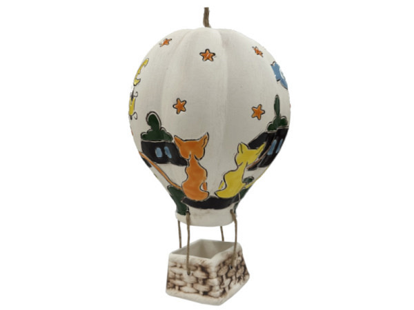 Deko Heissluftballon Katzen gross