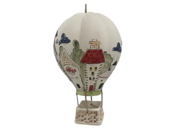 Deko Heissluftballon Häuser gross