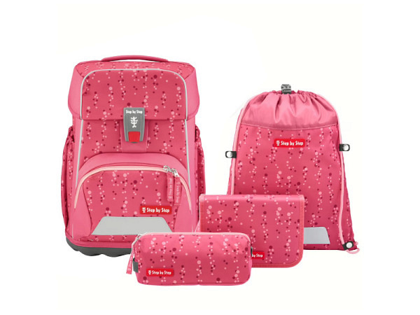 Rucksack Step by Step Basis Pink Bubbles Set 4tlg.