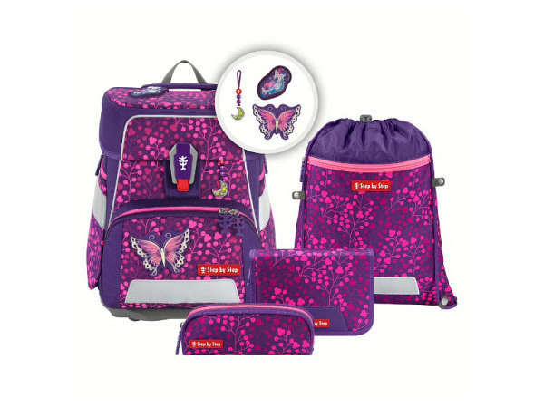 Rucksack Step by Step Space Shine Butterfly Night Ina Set 5tlg.