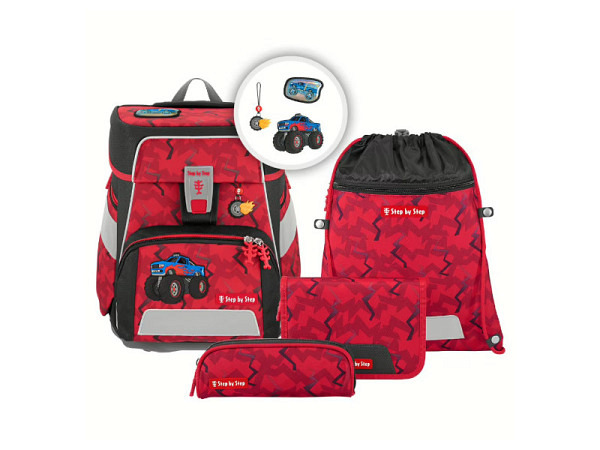 Rucksack Step by Step Space Monster Truck Rocky Set 5tlg.