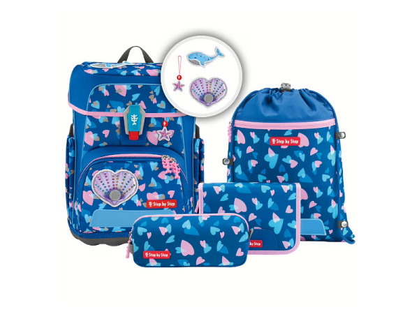 Rucksack Step by Step Cloud Reflect Seashell Pearl Set 5tlg.
