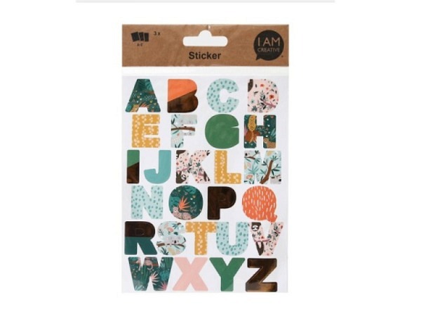 Aufkleber I am creative Sticker ABC 3x A-Z