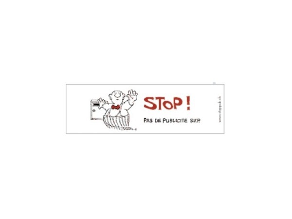 Aufkleber Stop! Pas de publicité s.v.p.