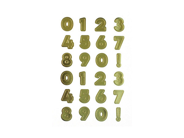 Aufkleber Artoz Zahlen gold