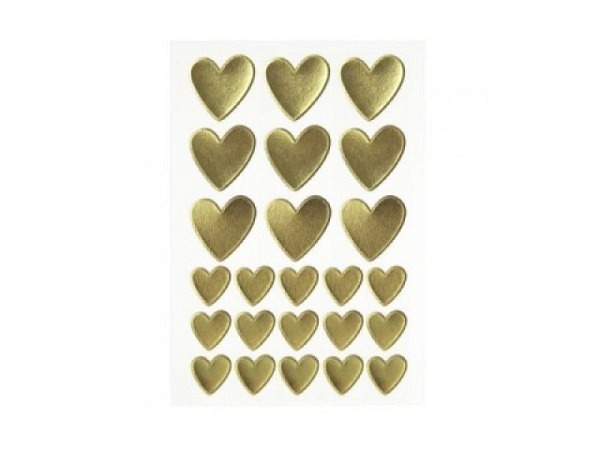 Aufkleber Artoz Sticker Herzen gold metallic