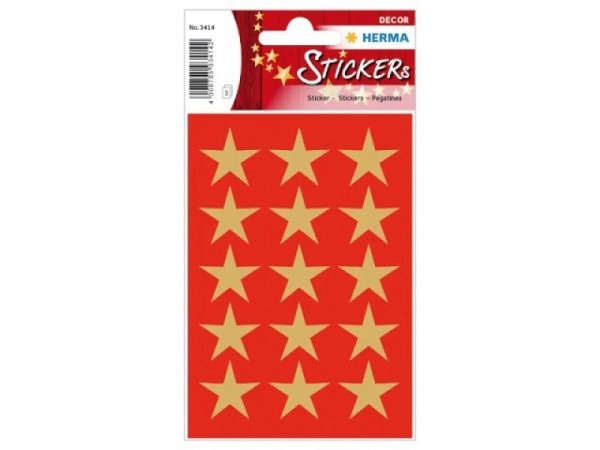 Aufkleber Herma Decor Sterne gold 22mm
