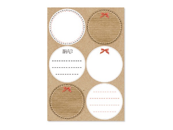 Aufkleber Braun&Company Stickers Blanko Natur