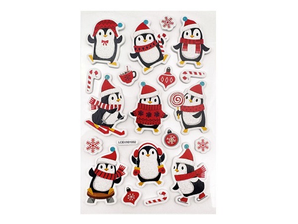 Aufkleber Braun&Company Stickers Pinguin Action