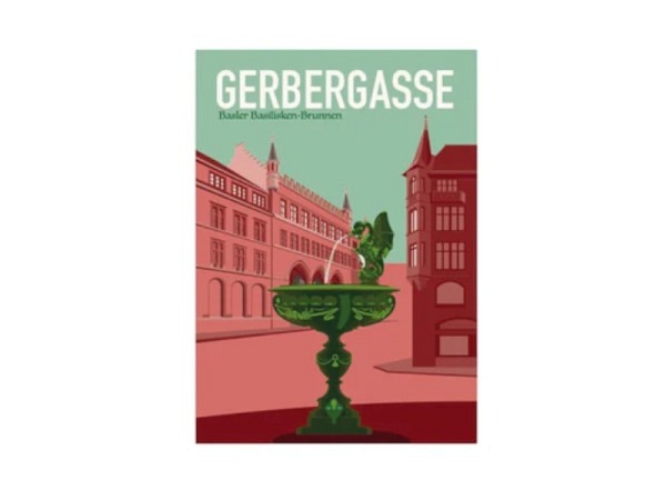 Aufkleber S.Wert Basel Gerbergasse Basilisk A7