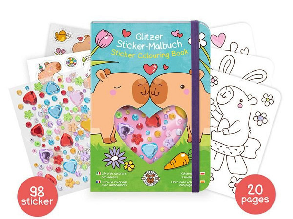 Stickeralbum Trendhaus Stickermalbuch Glitzer
