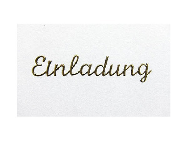 Aufkleber Bottsa Einladung gold