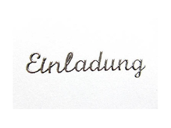 Aufkleber Bottsa Einladung silber