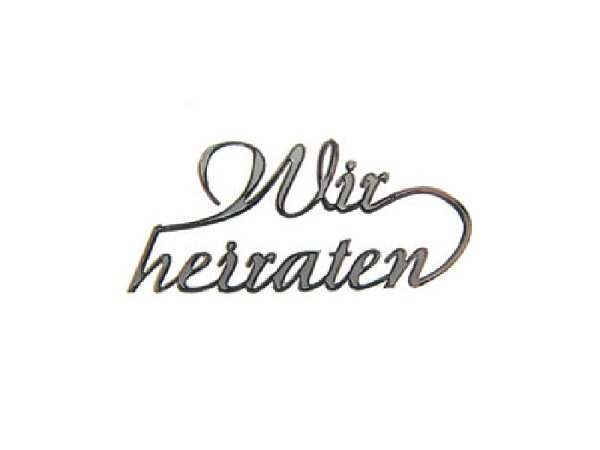 Aufkleber Bottsa Wir heiraten