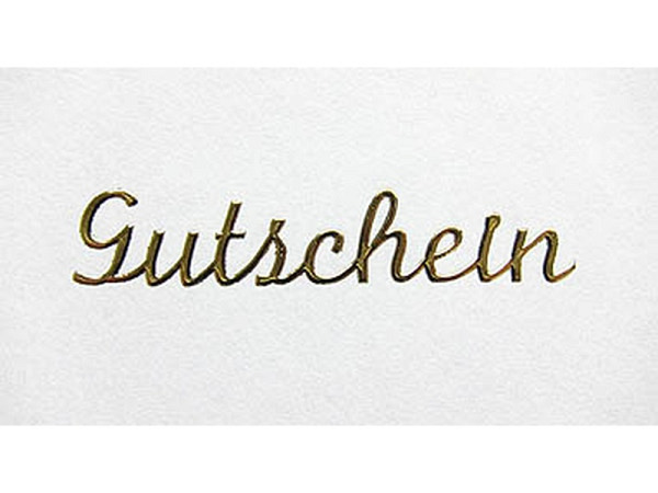 Aufkleber Bottsa Gutschein gold