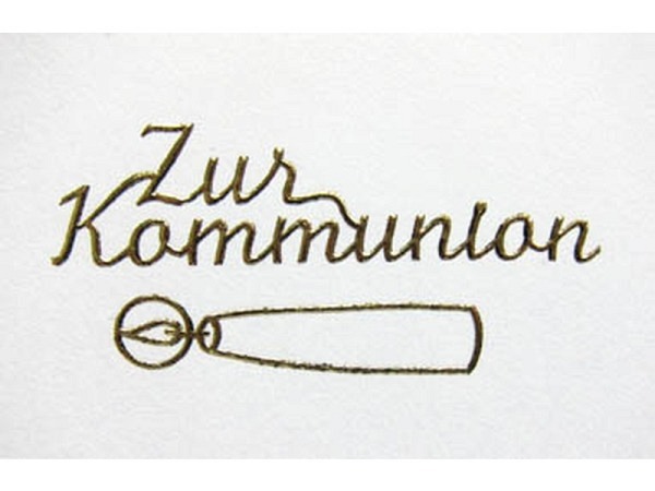 Aufkleber Bottsa Kommunion gold