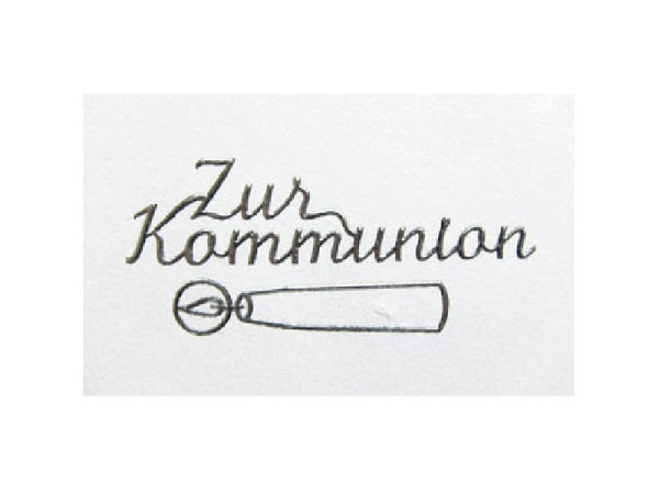 Aufkleber Bottsa Kommunion silber