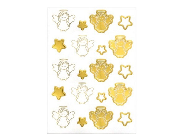Aufkleber Artoz Sticker Engel und Sterne gold assortiert