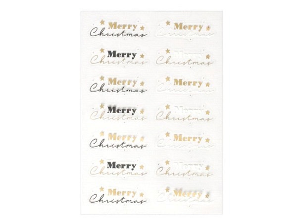 Aufkleber Artoz Sticker Transparent Merry Christmas assortiert gold